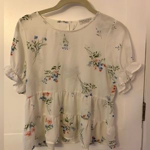Sweet spring floral blouse